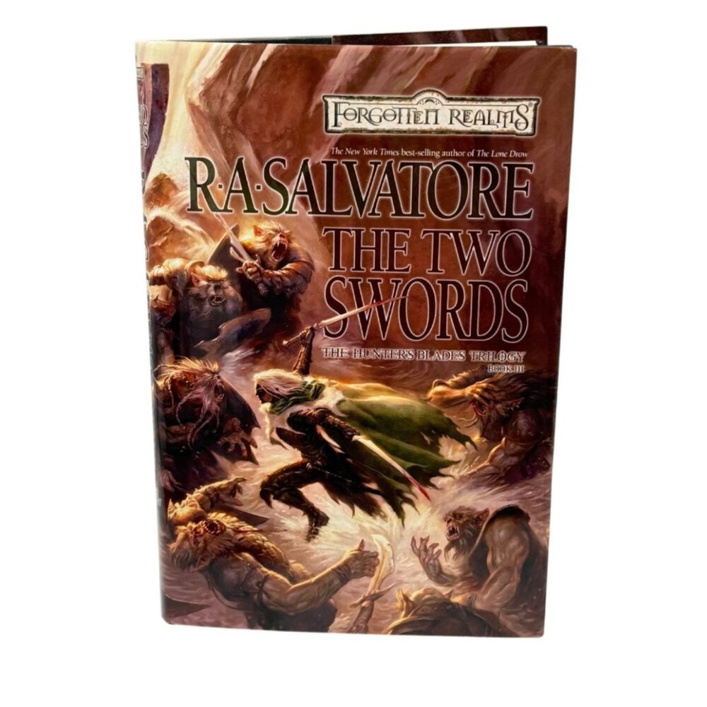 The Two Swords  Book HC‎ DJ First Edition R.A. Salvatore Forgotten Realms